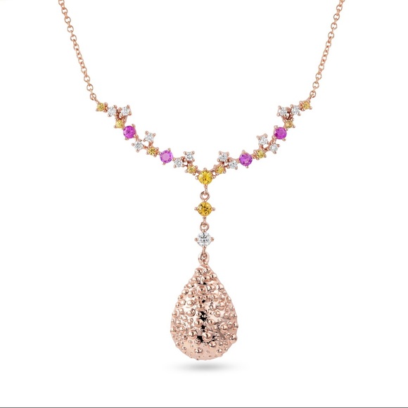 NWT 14KT Rose Gold Splash Necklace